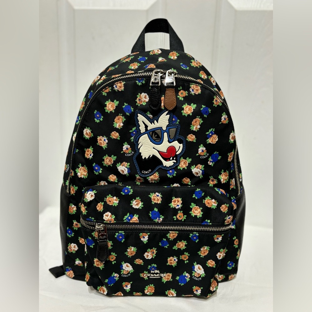 Coach  Charlie  Backpack in Tea Rose  Floral Design